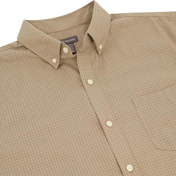 NWT Van Heusen Men's Wrinkle Free Short Sleeve Button Down Check Shirt 4XLT - Picture 3 of 5